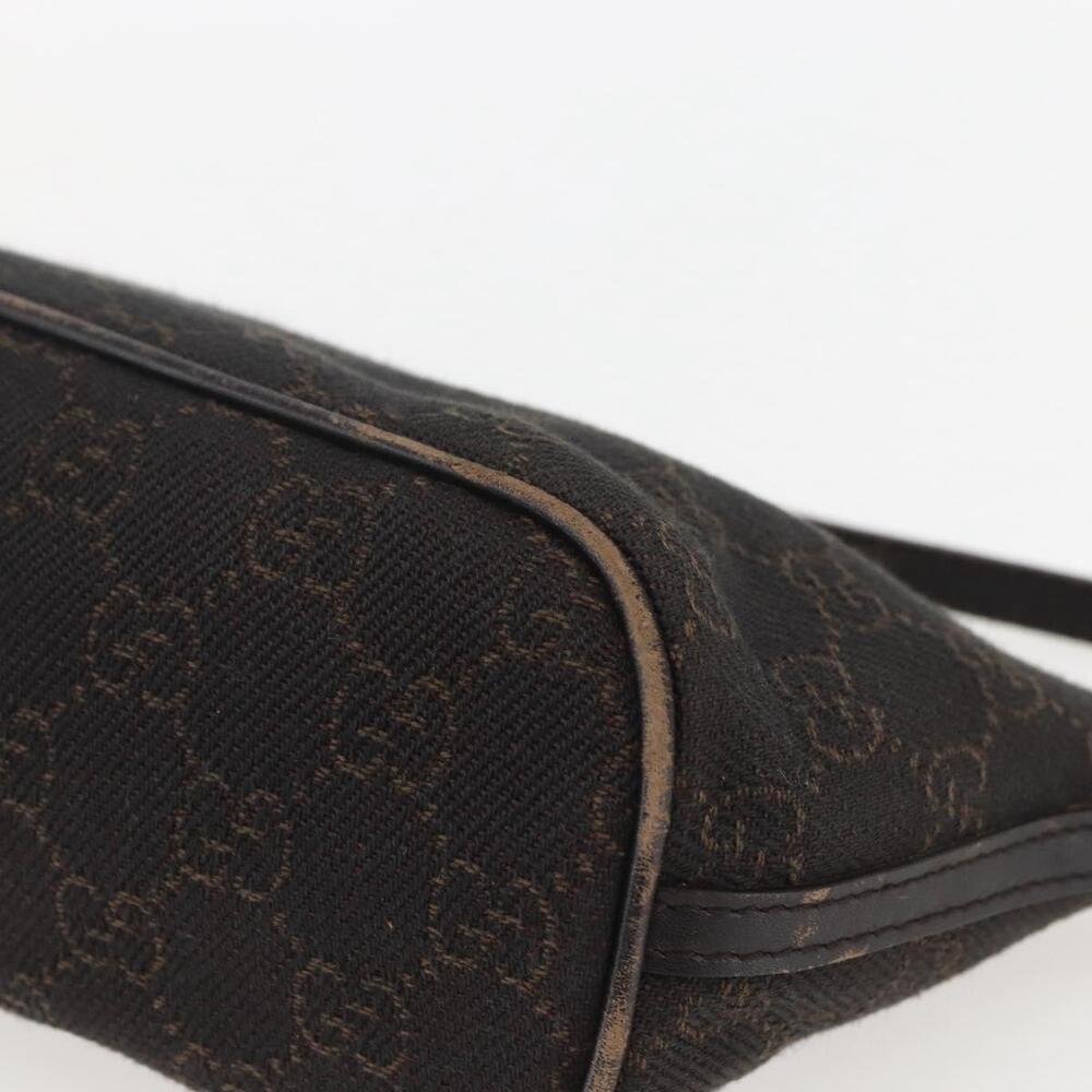 GUCCI GG Canvas Accessory Pouch Dark Brown Silver 07198 Auth ep12569 - Picture 15 of 16